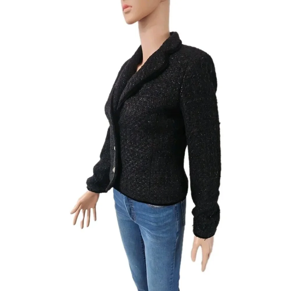 Jones New York Signature Black Single Breasted Blazer Size 4P